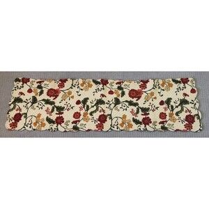 Williamsburg Quilted Table Runner Fall Colors Reversible 15x52” Cottage Country